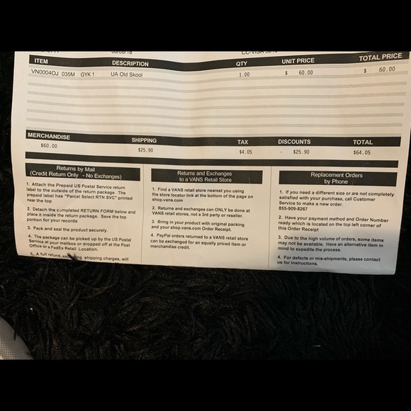 vans online order return in store